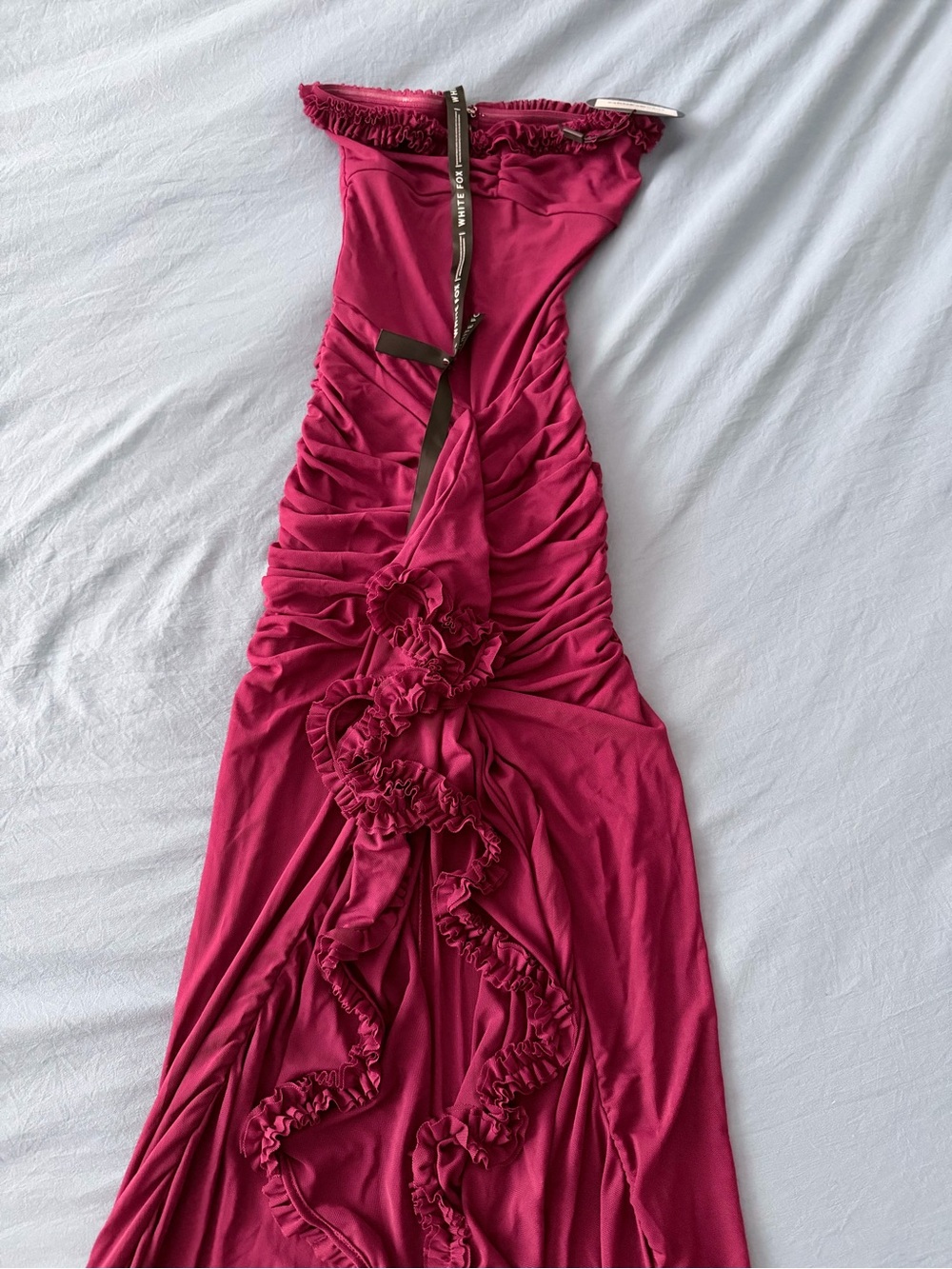 ✨(NWT) Still Got It Mesh Maxi Dress Dark Burgundy Size: S